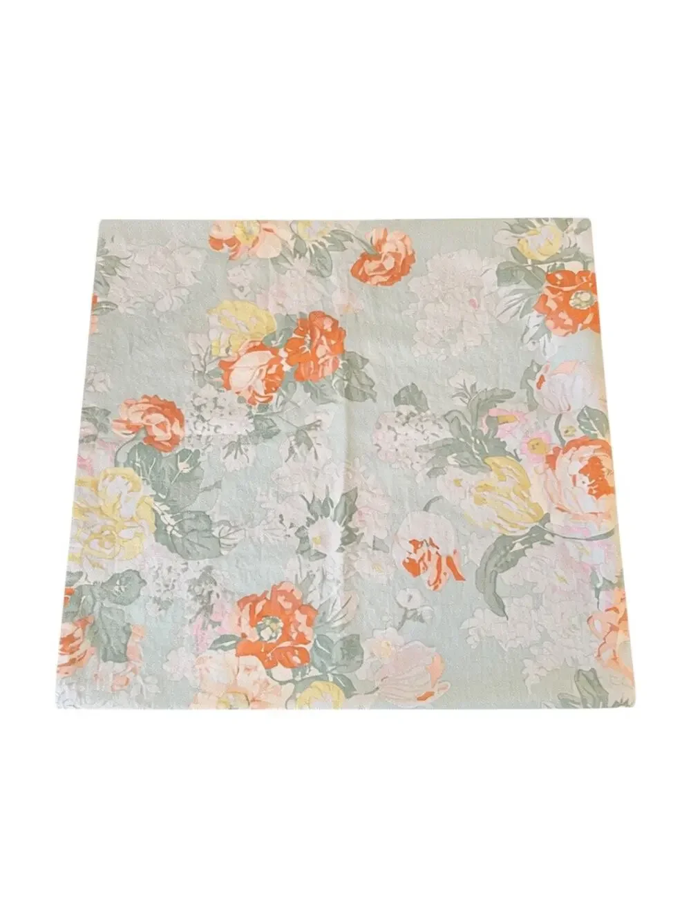 Pottery Barn 24” Linen Blend Reversible Floral Throw Pillow Cover 24x24